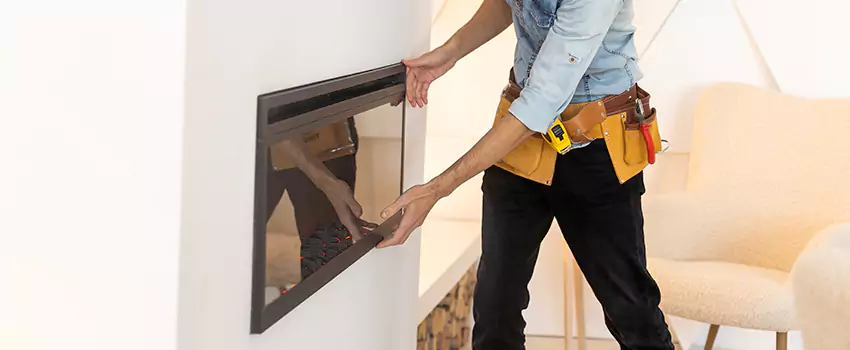 Metal Fireplace Installation in Friendswood, Texas