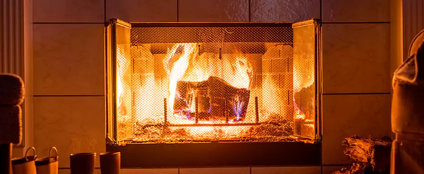 Mendota Hearth Landscape Fireplace Installation in Friendswood, Texas