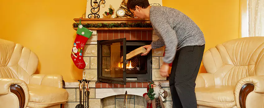 Rusted Metal Fireplace Restoration in Friendswood, Texas